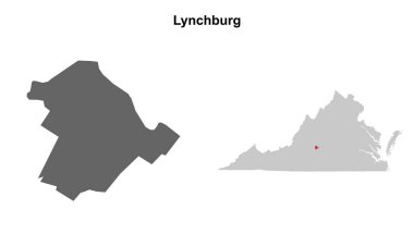 Lynchburg (Virginia) boş ana hat haritası seti