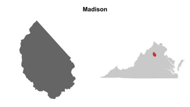 Madison County (Virginia) boş ana hat haritası seti
