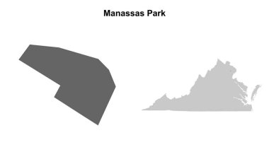 Manassas Park İlçesi (Virginia) boş ana hat haritası