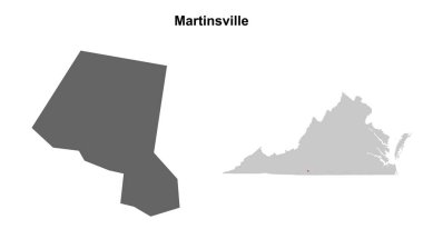 Martinsville County (Virginia) boş ana hat haritası seti