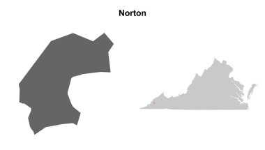 Norton County (Virginia) boş ana hat haritası seti