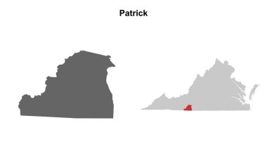 Patrick County (Virginia) boş ana hat haritası seti