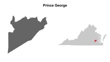 Prens George County (Virginia) boş ana hat haritası seti