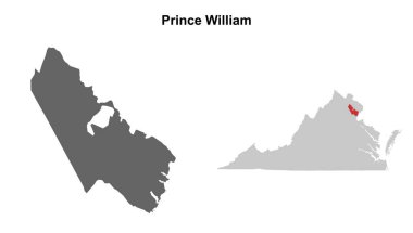 Prens William County (Virginia) boş ana hat haritası seti