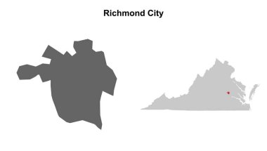 Richmond Şehri (Virginia) boş ana hat haritası seti