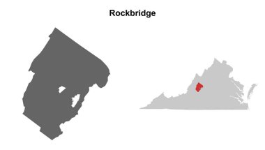 Rockbridge County (Virginia) boş ana hat haritası seti