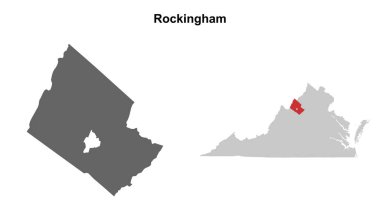 Rockingham County (Virginia) boş ana hat haritası seti