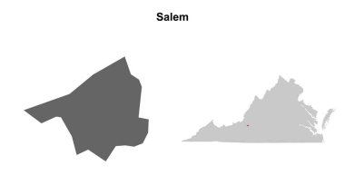 Salem County (Virginia) boş ana hat haritası seti