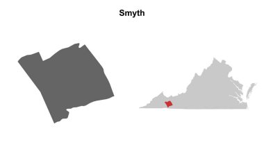 Smyth County (Virginia) boş ana hat haritası seti