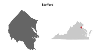 Stafford County (Virginia) boş ana hat haritası seti