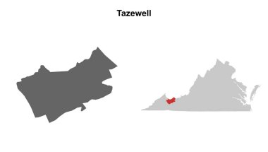 Tazewell County (Virginia) boş ana hat haritası seti