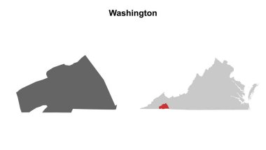 Washington County (Virginia) boş ana hat haritası seti