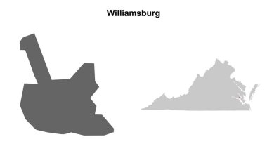 Williamsburg County (Virginia) boş ana hat haritası seti