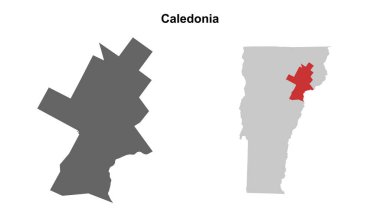 Caledonia County (Vermont) boş ana hat haritası seti