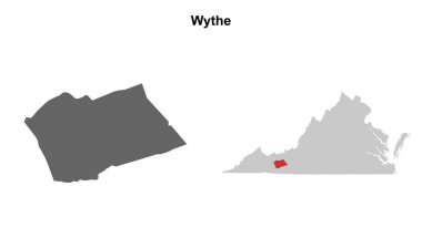Wythe County (Virginia) boş ana hat haritası seti