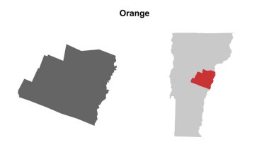 Orange County (Vermont) boş ana hat haritası seti