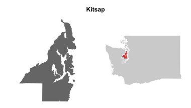 Kitsap County (Washington) boş ana hat haritası seti