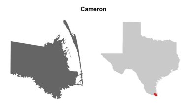 Cameron County (Texas) boş ana hat haritası seti