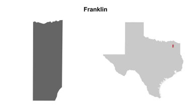 Franklin County (Texas) boş ana hat haritası seti