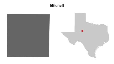 Mitchell County (Texas) boş ana hat haritası seti