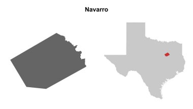 Navarro County (Texas) boş ana hat haritası seti