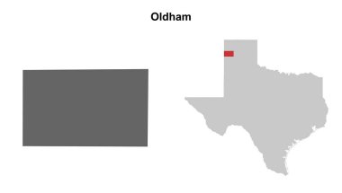 Oldham County (Texas) boş ana hat haritası seti