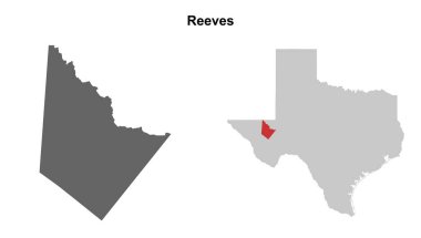 Reeves County (Texas) boş ana hat haritası seti