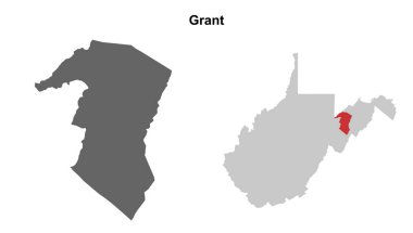 Grant County (Batı Virginia) boş ana hat haritası seti