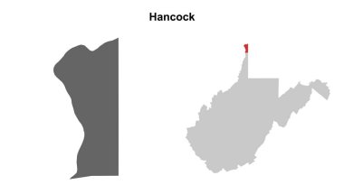 Hancock County (Batı Virginia) boş ana hat haritası seti