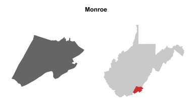 Monroe County (Batı Virginia) boş ana hat haritası seti