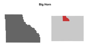 Big Horn County (Wyoming) boş ana hat haritası seti
