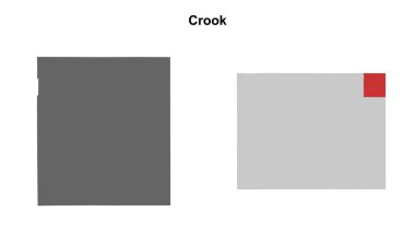 Crook County (Wyoming) boş ana hat haritası seti