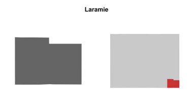 Laramie County (Wyoming) boş ana hat haritası seti