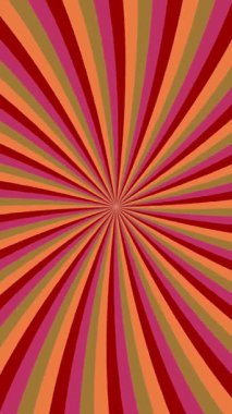 Hipnotik renkli geometrik soyut girdap ışınları arka plan tasarımı - kusursuz döngü animasyonu