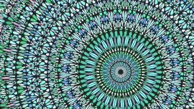 Dinamik geometrik renkli radyal mozaik arkaplan - kusursuz döngü animasyonu