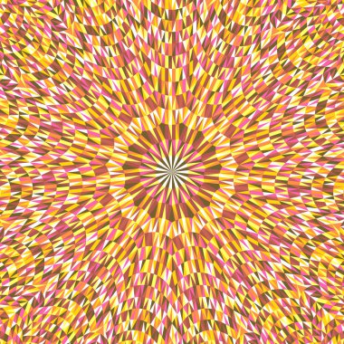 Soyut hipnotik renkli dairesel döşeme dizaynı