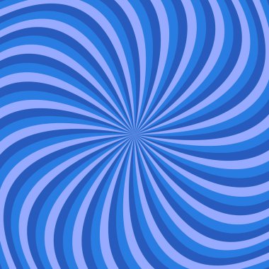 Geometrik mavi spiral girdap ışını patlaması arka plan tasarımı
