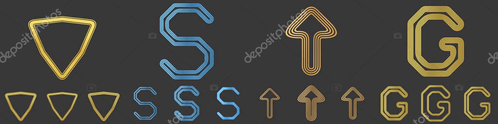 Line logo design collection