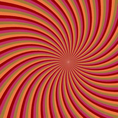 Geometrik hipnotik dönüşlü ışın arkaplan tasarımı - kusursuz döngü canlandırması