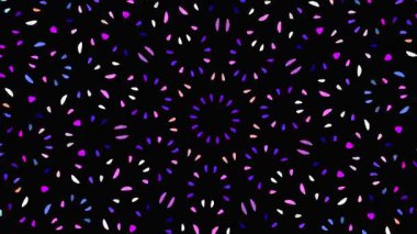 Geometrik radyal mozaik arkaplan - kusursuz döngü canlandırması