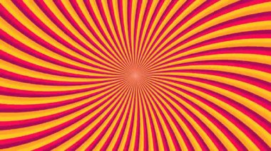 Geometrik hipnotik renkli girdap ışını arkaplanı - kusursuz döngü videosu