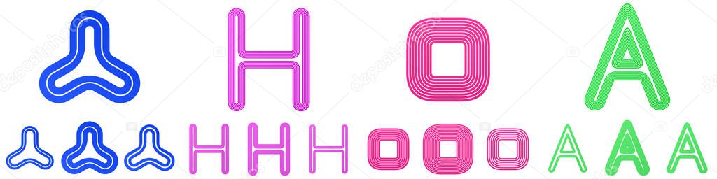 Line logo design collection