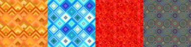 Kusursuz renk geometrik desen seti