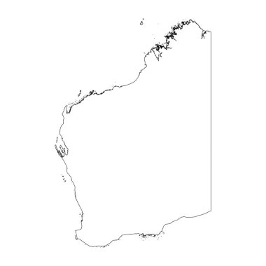 Batı Avustralya 'nın boş dış hat haritası