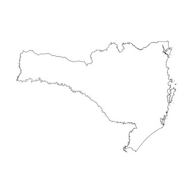 Santa Catarina eyaleti boş ana hat haritası