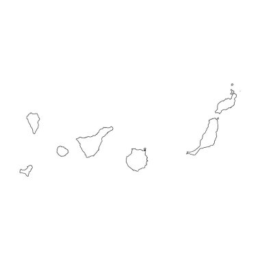 Kanarya Adaları boş ana hat haritası