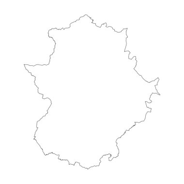 Extremadura boş ana hat haritası