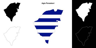Agia Paraskevi boş ana hat haritası seti