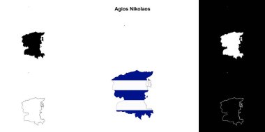Agios Nikolaos boş ana hat haritası seti
