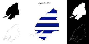 Agios Dimitrios boş ana hat haritası seti